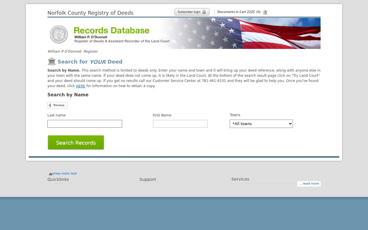Needham previous residents Norfolk Registry grantor grantee deed index
